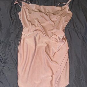 Elegant Pink Spaghetti Strap Dress